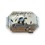 Mother of Pearl Abalone Duck Inlay Belt Buckle