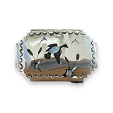 Mother of Pearl Abalone Duck Inlay Belt Buckle