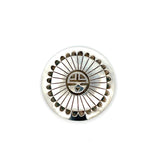 Navajo Stanley Gene, Sterling Silver Overlay Brooch Pin