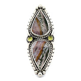 Ocean Jasper + Peridot Statement Ring Size 7.5