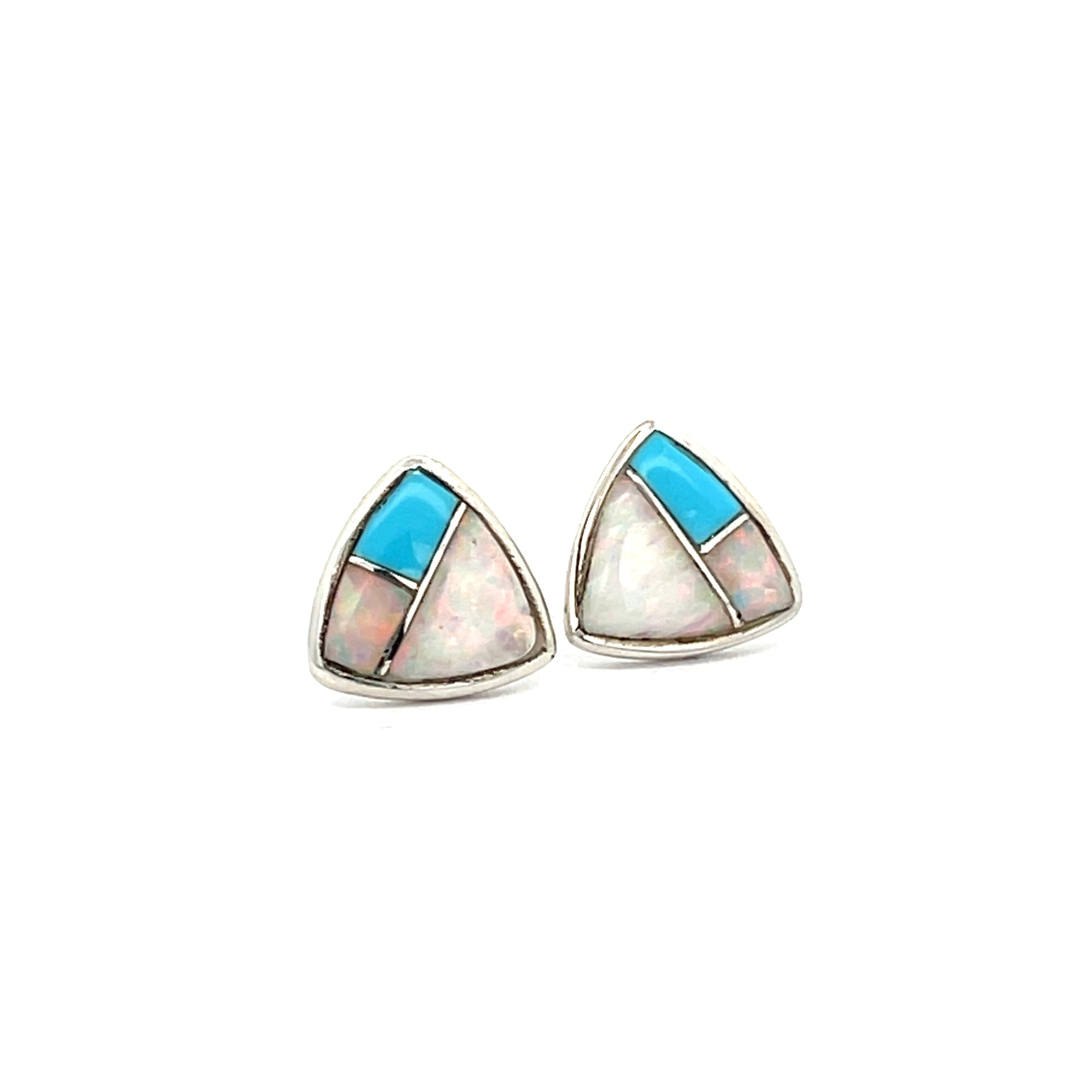 Opal Turquoise inlay Stud Earrings