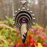 Palm Root Amethyst Celestial Pendant Necklace