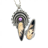 Palm Root Amethyst Celestial Pendant Necklace