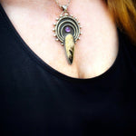 Palm Root Amethyst Celestial Pendant Necklace