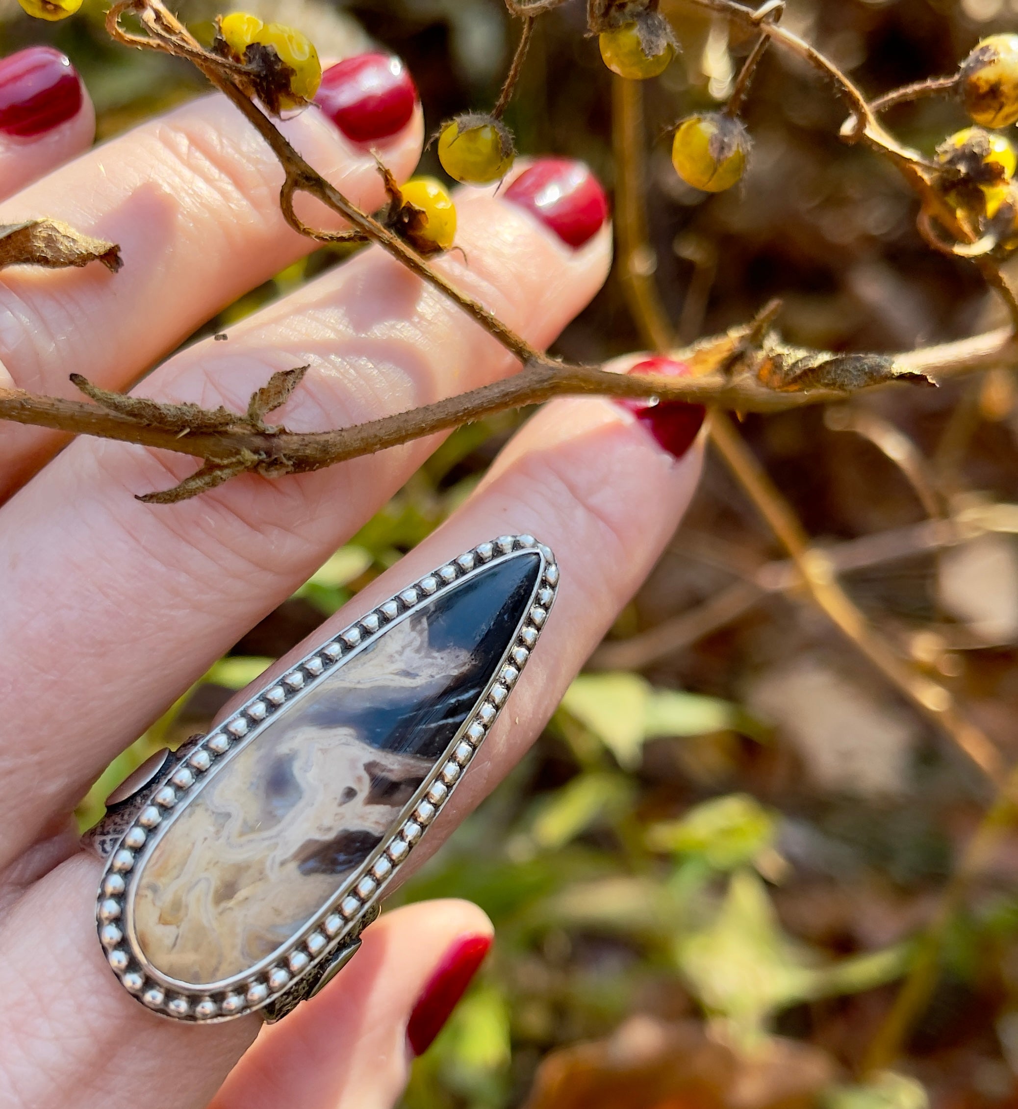 Palm Root Warrior Ring Size 7.5