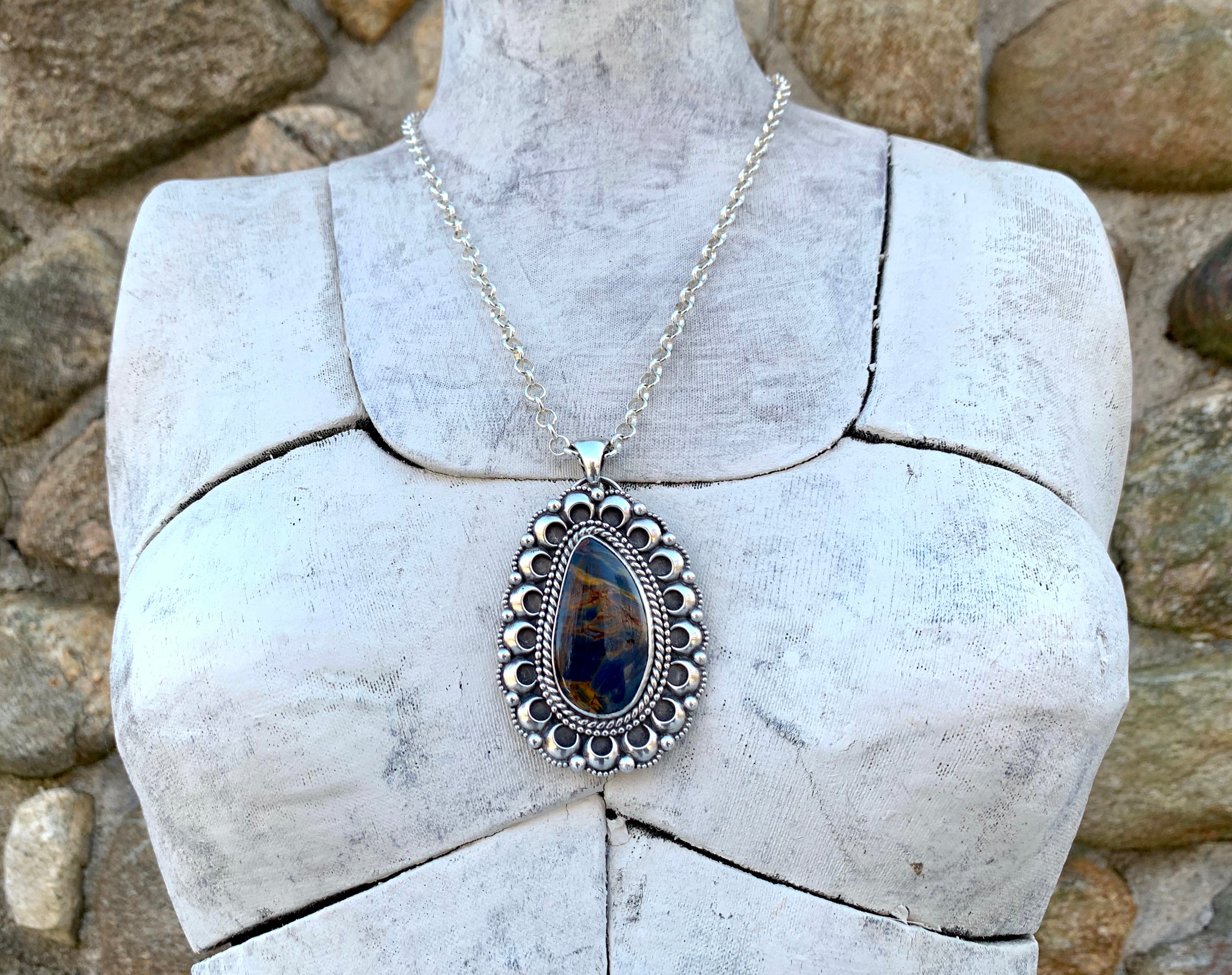 Pietersite Statement Necklace