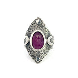 Pink Sapphire Ring Size 7.5