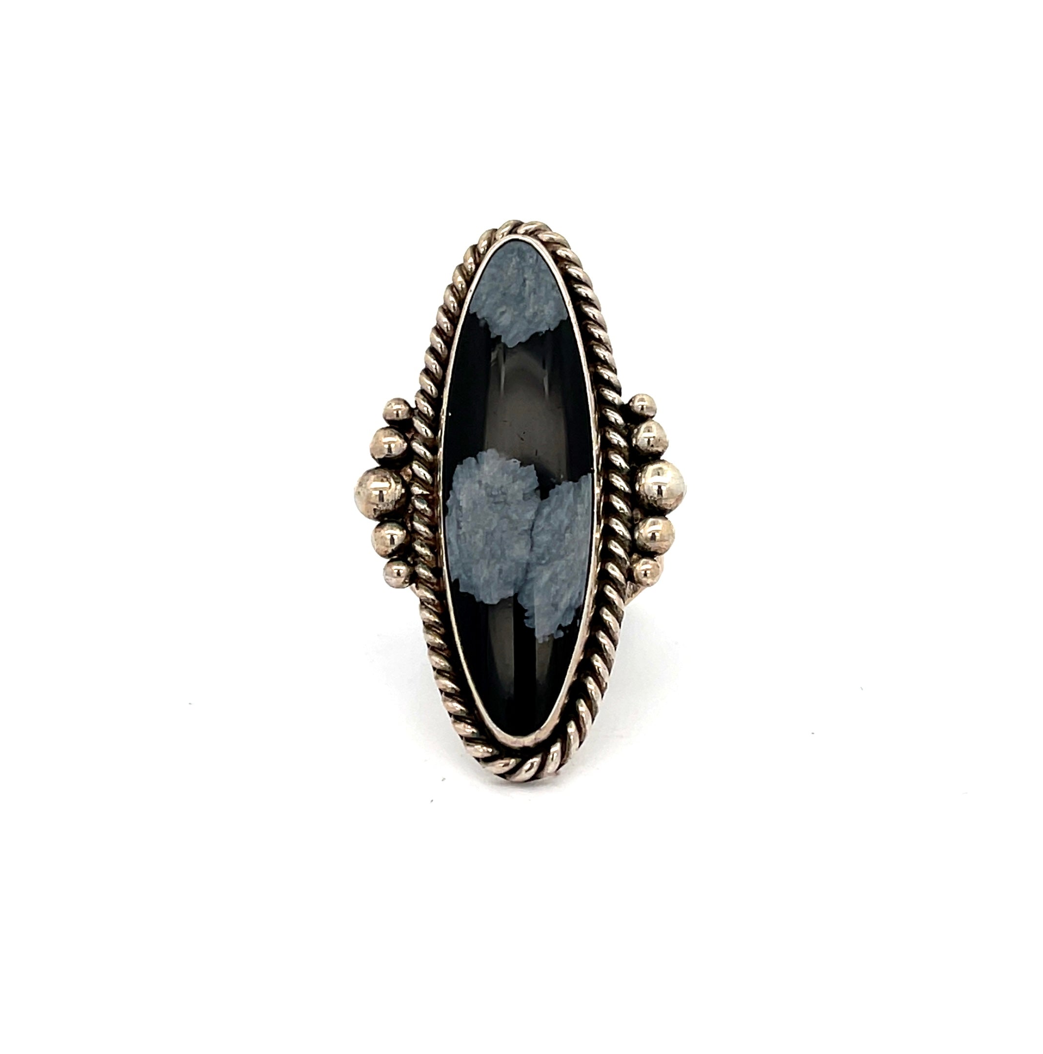Snowflake Obsidian Ring Size 6.25