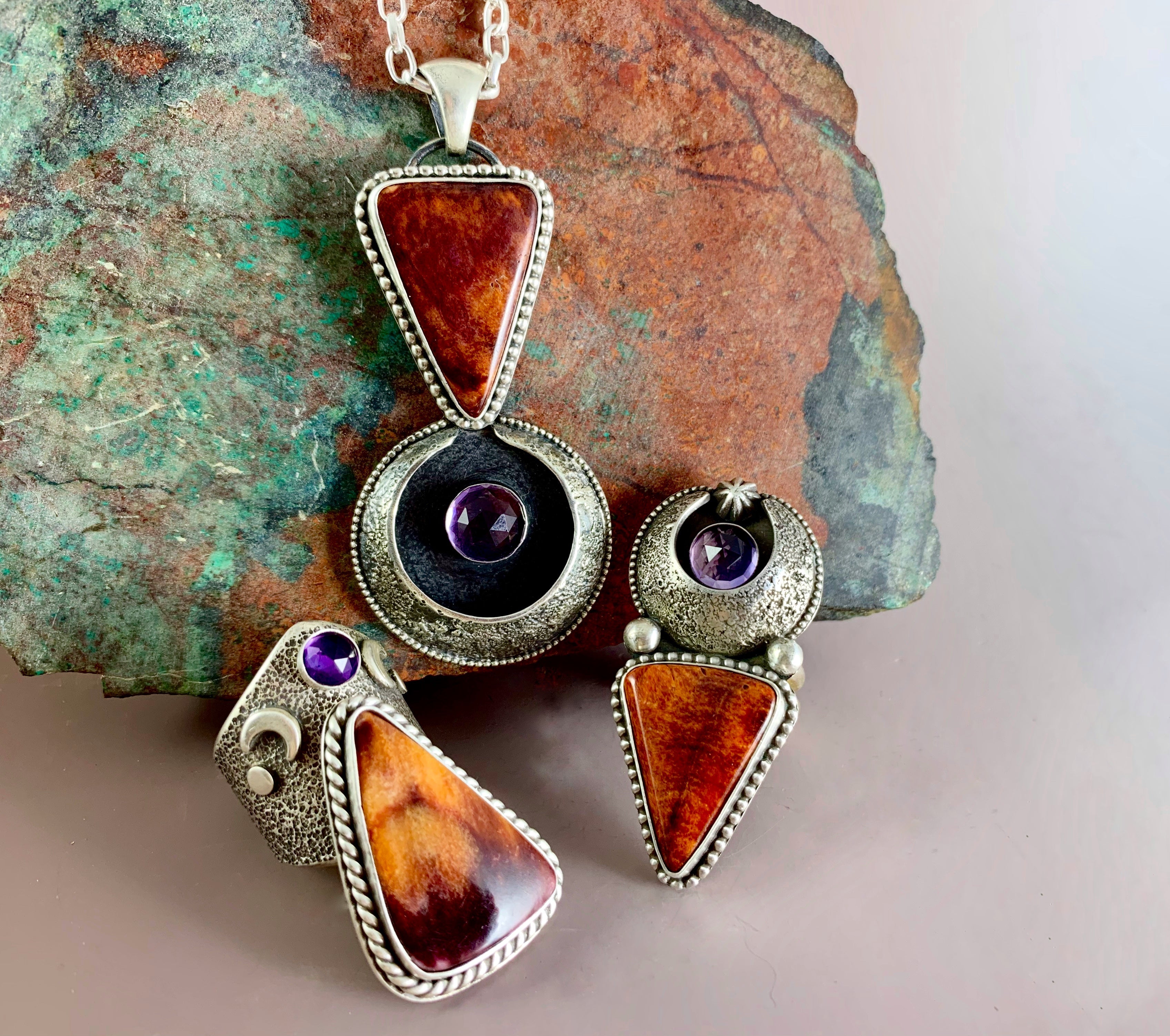 Spiny Oyster Amethyst Necklace