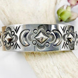 Sterling Silver Repousse Cuff Bracelet