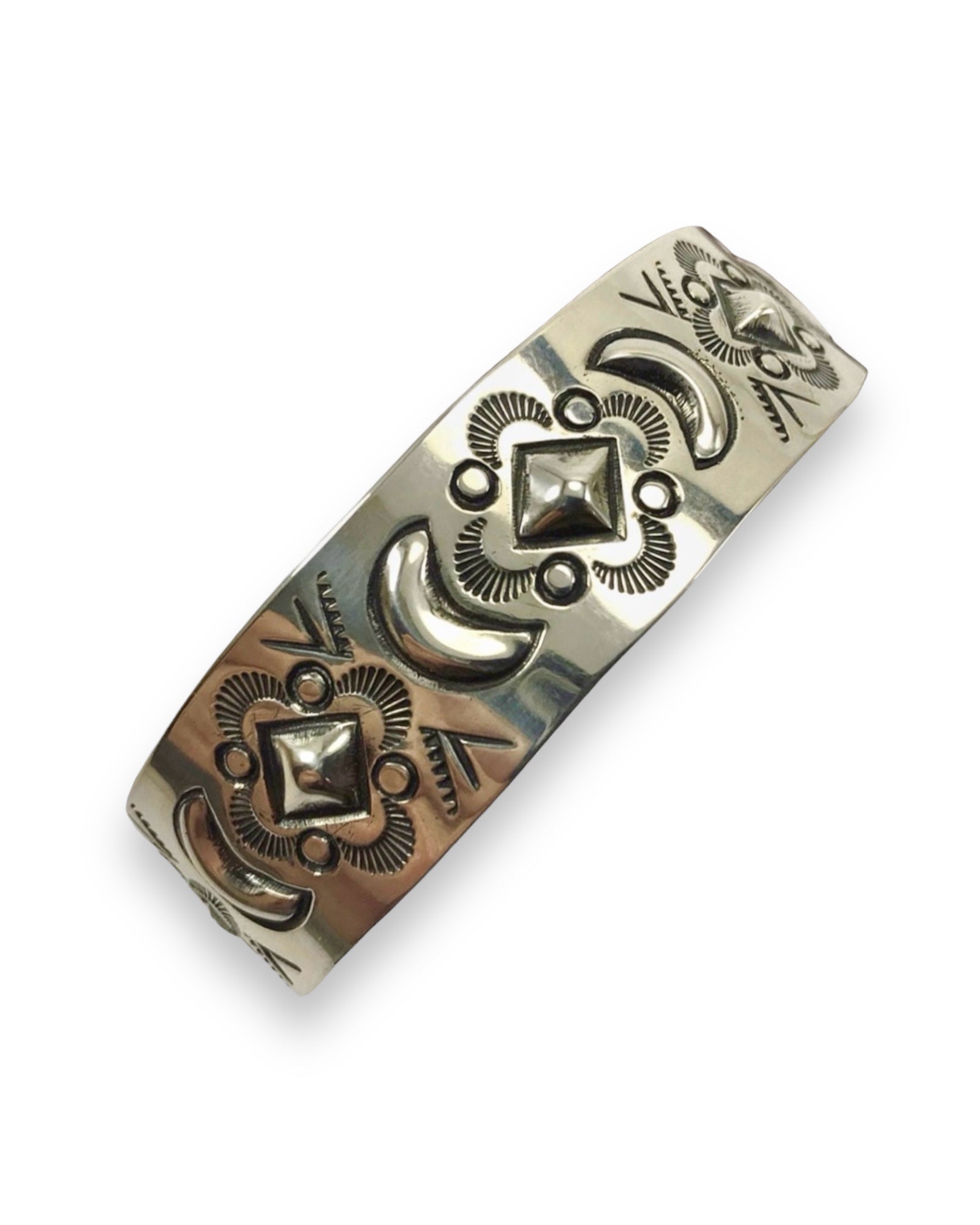 Sterling Silver Repousse Cuff Bracelet