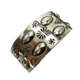 Sterling Silver Repousse Cuff Bracelet