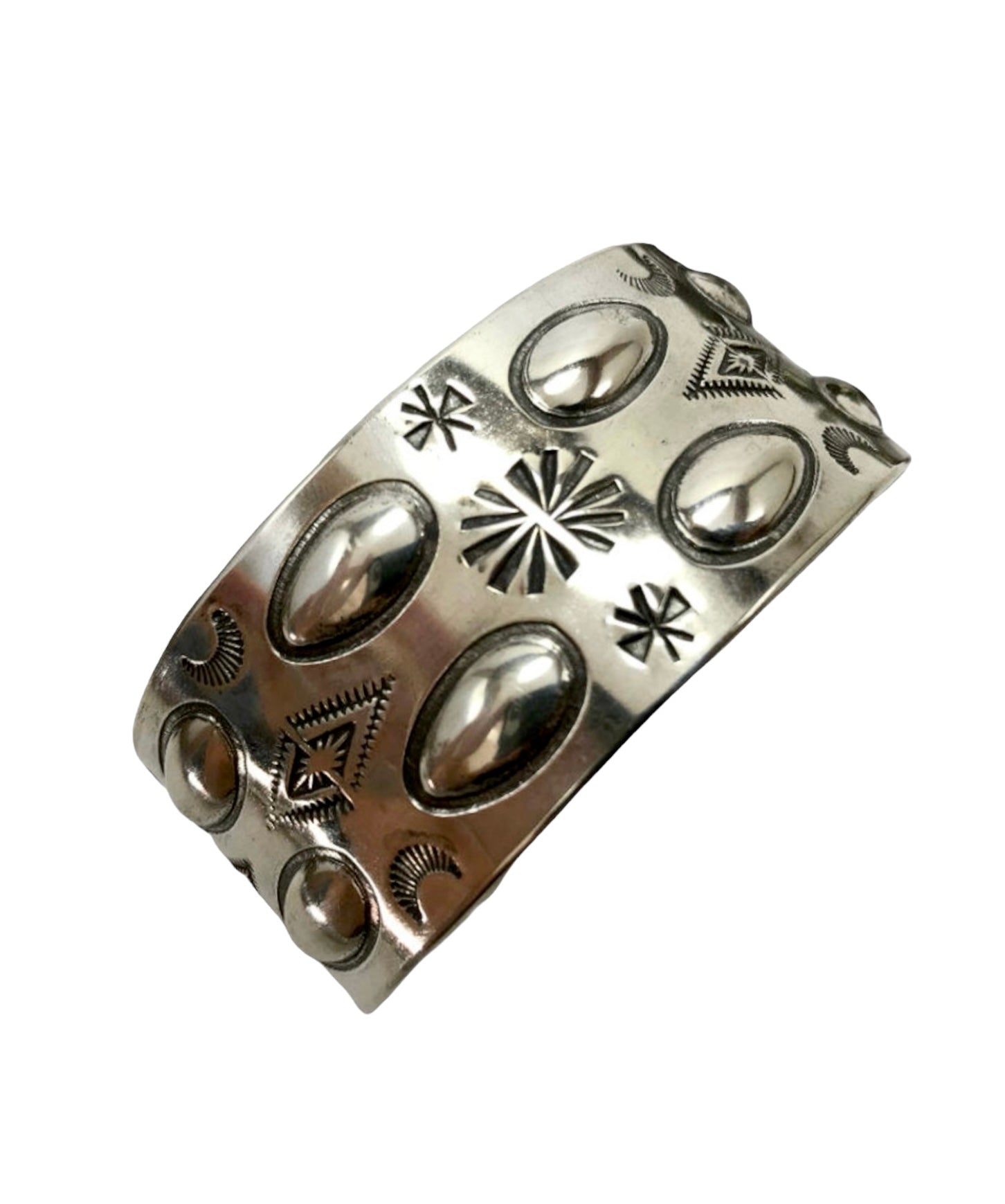 Sterling Silver Repousse Cuff Bracelet