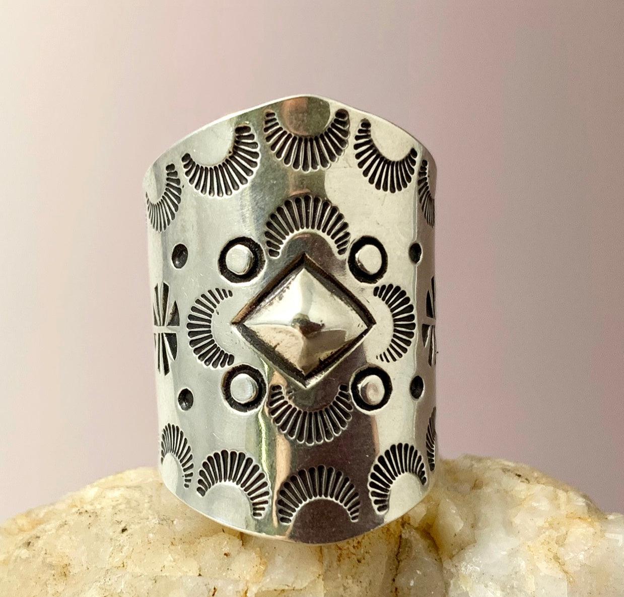 Sterling Silver Shield Maiden Ring I