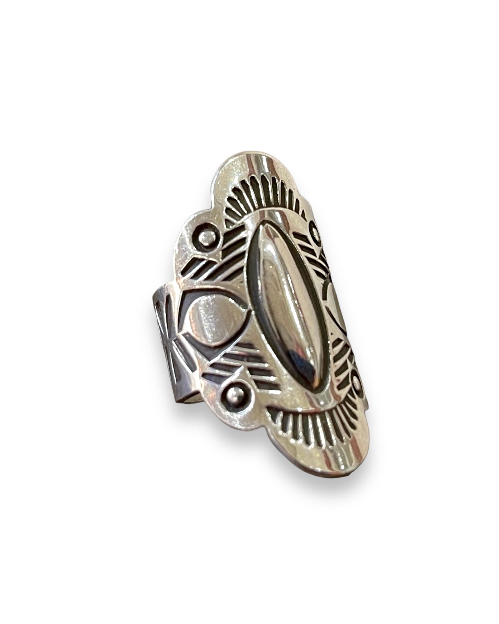 Sterling Silver Shield Maiden Ring IV