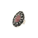 Strawberry Quartz Statement Ring Size 8