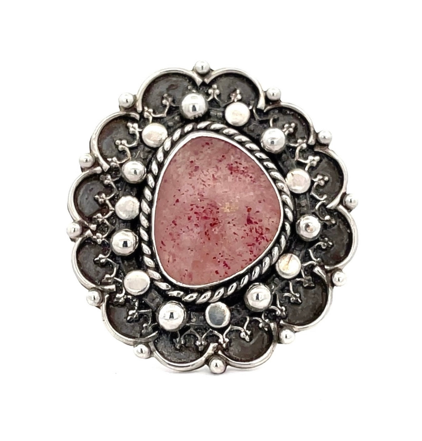 Strawberry Quartz Statement Ring Size 8