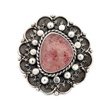 Strawberry Quartz Statement Ring Size 8