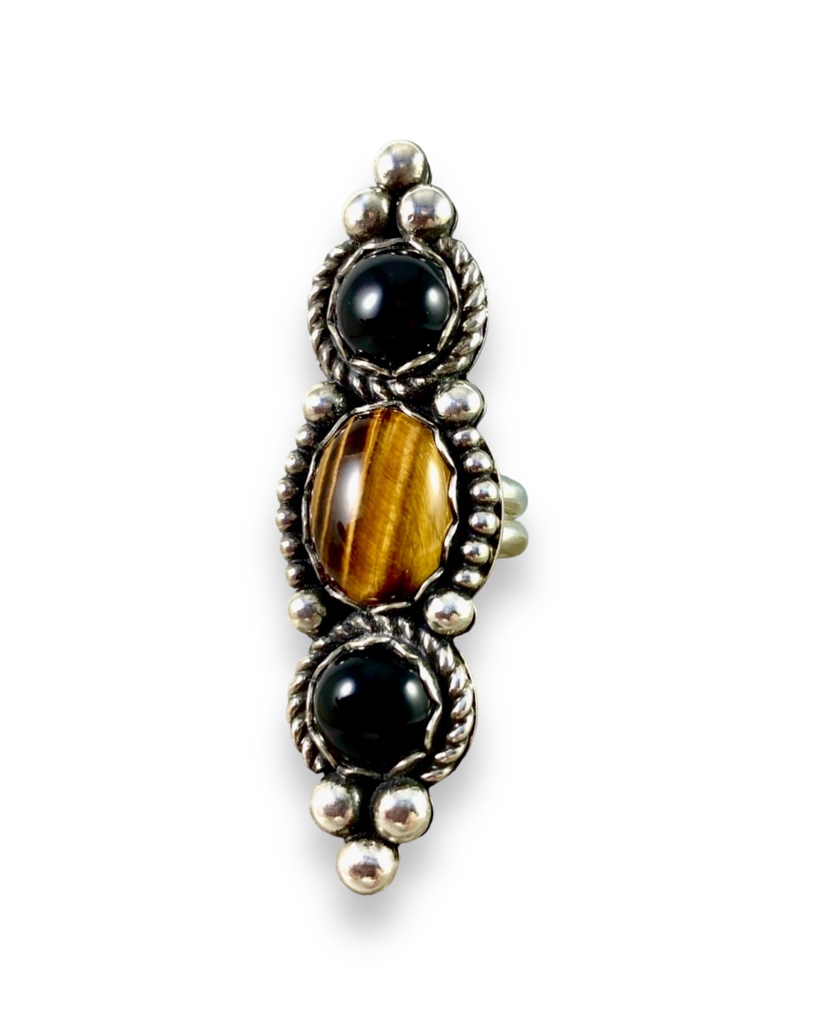 Tigers-Eye Onyx Statement Ring