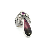 Tourmaline + Garnet Goddess Ring Size 9-9.25