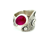 Pink Tourmaline Armor Ring - Size 8.5-8.75