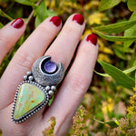 Turquoise Amethyst Ring Size 7.5