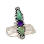 Turquoise Amethyst Statement Ring - Finished to Size