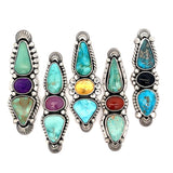 Turquoise Amethyst Statement Ring Size 9