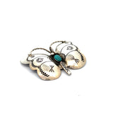 Turquoise Butterfly Brooch Pin