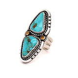 Turquoise Citrine Ring Size 8.5