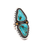 Turquoise Citrine Ring Size 8.5