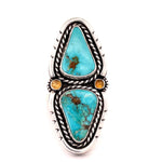 Turquoise Citrine Ring Size 8.5