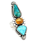 Turquoise Citrine Statement Ring - Finished to Size