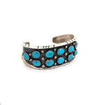 Turquoise Cluster Cuff Bracelet