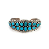 Turquoise Cluster Cuff Bracelet