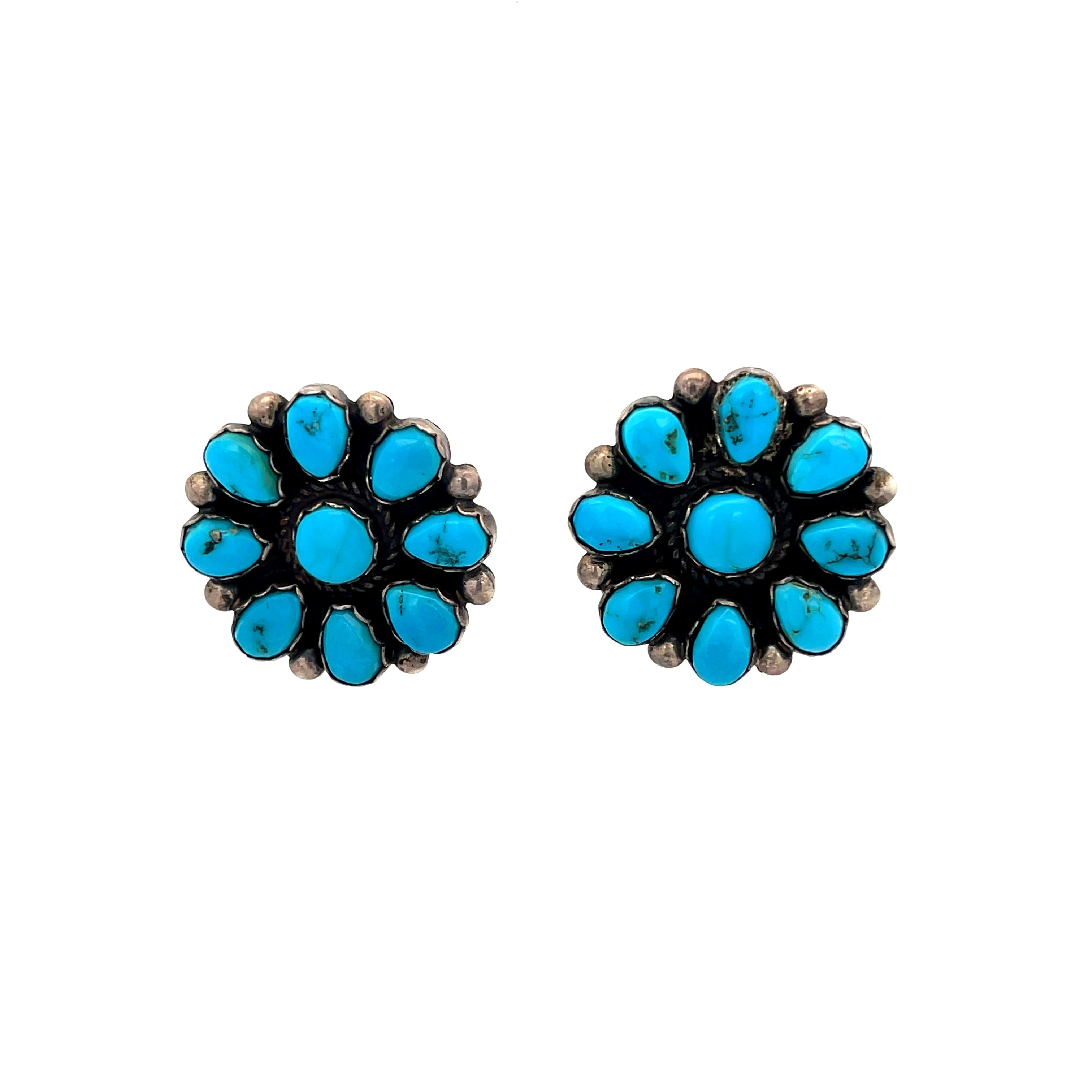 Turquoise Cluster Earrings