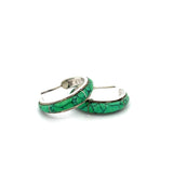 Turquoise Inlay Hoop Earrings