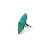 Turquoise Inlay Ring Size 7.75