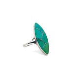 Turquoise Inlay Ring Size 7.75