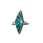 Turquoise Inlay Ring Size 8