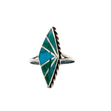 Turquoise Inlay Ring Size 8