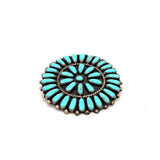 Turquoise Needle Point Brooch Pin