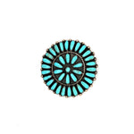 Turquoise Needle Point Brooch Pin