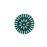 Turquoise Needle Point Brooch Pin