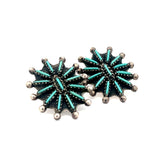 Turquoise Needlepoint Earrings