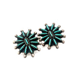 Turquoise Needlepoint Earrings