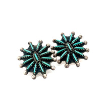 Turquoise Needlepoint Earrings