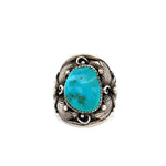 Turquoise Shield Ring Size 10.5