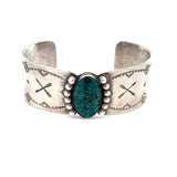 Turquoise Stamped Cuff Bracelet