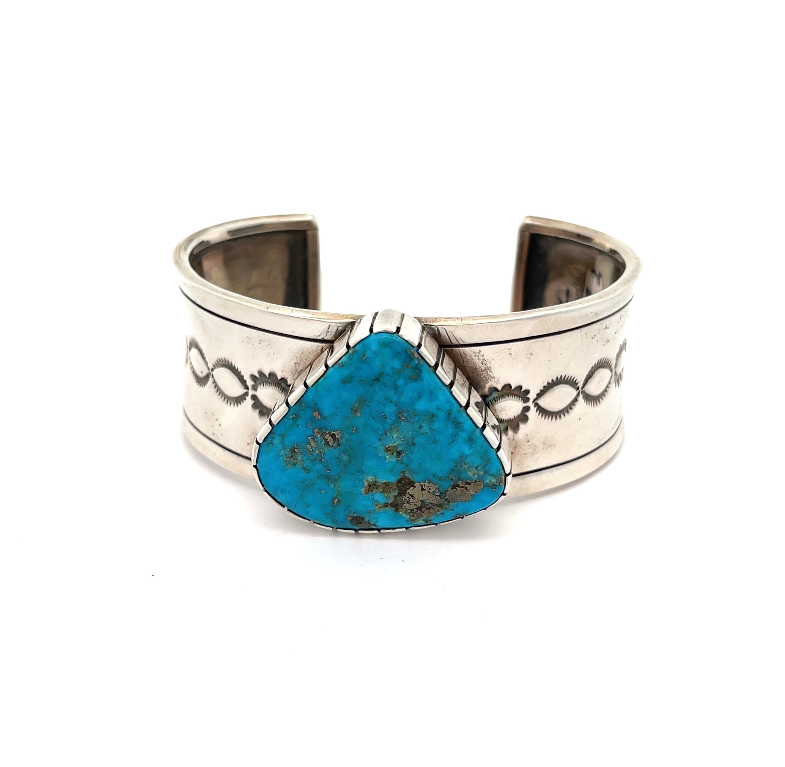 Turquoise Stamped Cuff Bracelet